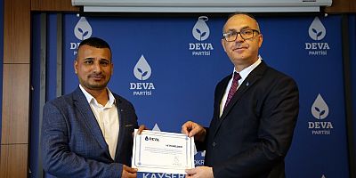 DEVA Partisi Kocasinan İlçe Başkanı Okan Duygün oldu