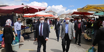 Develi de  Kaymakam ve Belediye Başkanı Pazar Yerini Ziyaret Etti