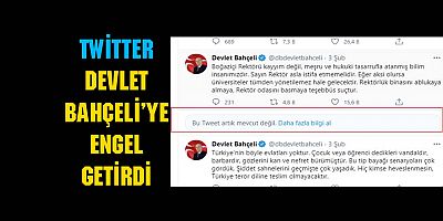Devlet Bahçeli'ye Twitter engel getirdi!