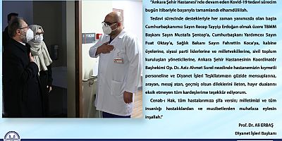 Diyanet İşleri Başkanı Erbaş, taburcu oldu