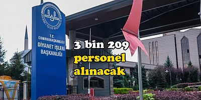 Diyanet İşleri Başkanlığı, 3 bin 209 personel alacak
