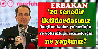  Erbakan: ‘Allah bir daha bu millete Bartın’daki gibi acılar yaşatmasın’ 