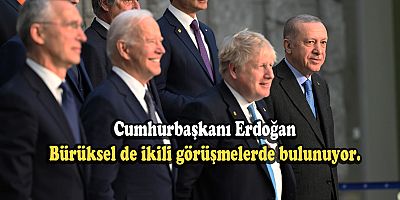 Erdoğan, Brüksel'de Macron ve Draghi ile bir araya geldi