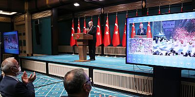 Erdoğan, Rize, Bayburt ve Artvin’deki törenlere video konferansla katıldı