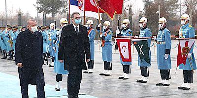 Erdoğan, Sırbistan Cumhurbaşkanı Vucic'i ağırladı