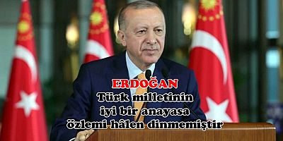 Erdoğan: Türk milletinin iyi bir anayasa özlemi hâlen dinmemiştir