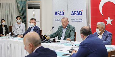 Erdoğan: “Türkiye, bu yangınların izlerini kısa sürede silecektir”