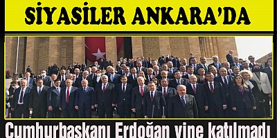 Erdoğan 'yine' Anıtkabir'deki törene katılmadı