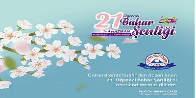 ERÜ’de 21. Bahar Şenliği 1 Haziran’da Başlıyor
