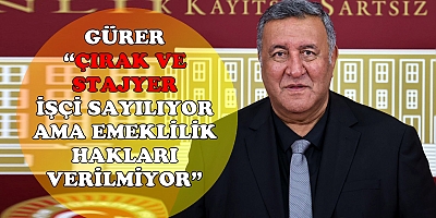 GÜRER ÇIRAKLIK VE STAJYERLİĞİ YİNE  MECLİS GÜNDEMİNE TAŞIDI