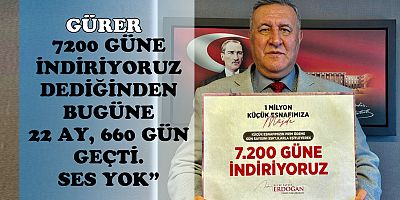 GÜRER: “KÜÇÜK ESNAF TÜKENİYOR”