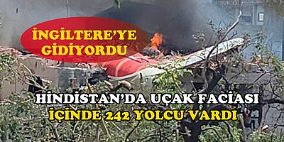 Hindistan: 242 kişi taşıyan uçak düştü