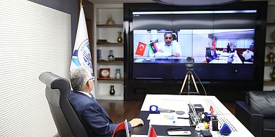 İKİ KARDEŞ ŞEHRİN BAŞKANLARI, VİDEO KONFERANS İLE BULUŞTU