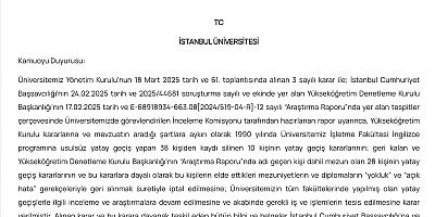 İstanbul Üniversitesi'nden 