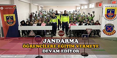 Jandarma'dan  Öğrencilere Trafik Güvenliği Eğitimi 