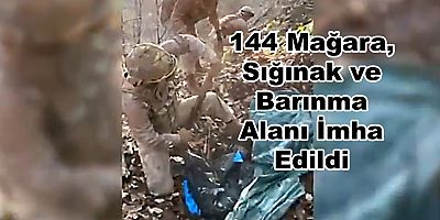 Jandarma terör örgünün barınma alanlarını imha etti