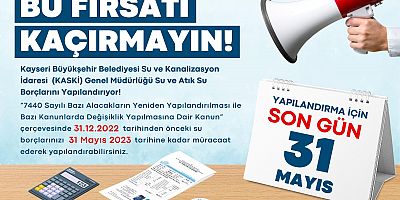 KASKİ'den Su Borcu Olanlara Yapılandırma Fırsatı