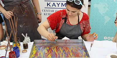 KAYMEK’TEN KARDEŞ ŞEHİR MOSTAR’DA EBRU ATÖLYE ÇALIŞMASI