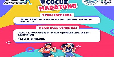 Kayseri Büyükşehir'den Miniklere Özel Maraton