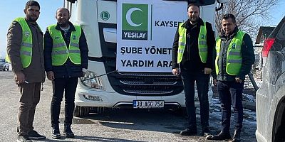KAYSERİ YEŞİLAY ŞUBESİ DEPREM BÖLGESİNDE YARALARI SARIYOR