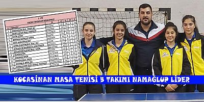 KOCASİNAN MASA TENİSİ B TAKIMI NAMAĞLUP LİDER