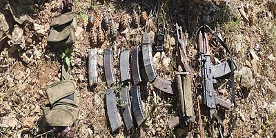 Kuzey Irak’ta PKK’ya ait çok sayıda silah ele geçirildi