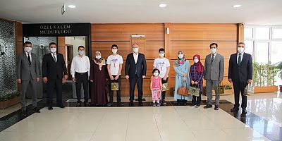 LGS BİRİNCİLERİNİ BAŞKAN BİLGİN ÖDÜLLENDİRDİ...