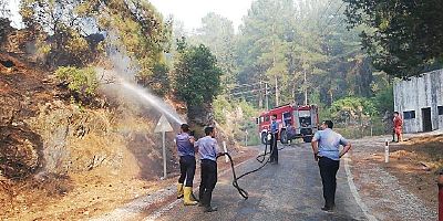 Marmaris yangınını söndürme çalışmalarına Mehmetçik desteği