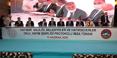 MELİKGAZİ’DE FARKLI MİMARİ İLE YAPILACAK OKULUN PROTOKOLÜ BAKAN ZİYA SELÇUK İLE İMZALANDI