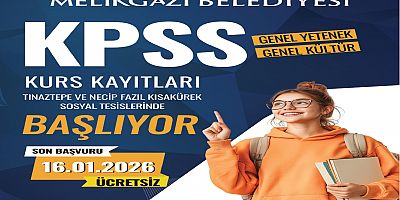 MELİKGAZİ’DE KPSS'YE HAZIRLIK KURSU BAŞLIYOR