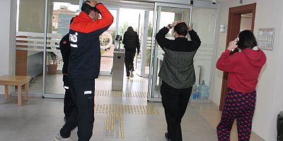 NNYÜ’DE DEPREM VE YANGIN TAHLİYE TATBİKATI YAPILDI