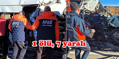 Pınarbaşı'nda okul servisi tırla çarpıştı: 1 ölü, 7 yaralı