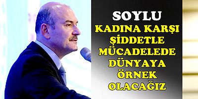 Soylu: “Kadına karşı şiddetle mücadelede dünyaya örnek olacağız”
