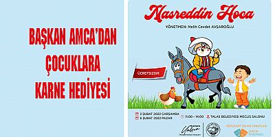Talas Belediyesi yarıyıl tatilindeki çocuklara yönelik tiyatro oyunu hazırladı.