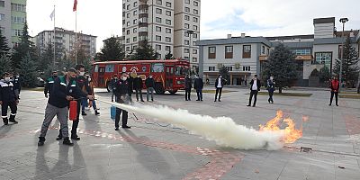 TALAS PERSONELİNE YANGIN EĞİTİMİ