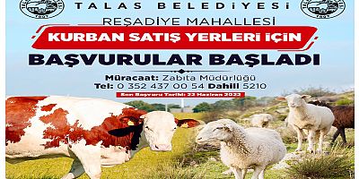TALAS’TA KURBAN SATIŞ VE KESİM YERLERİ BELİRLENDİ