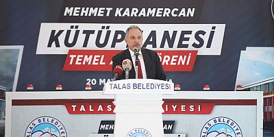 TALAS’TA MEHMET KARAMERCAN KÜTÜPHANESİ’NİN TEMELİ ATILDI