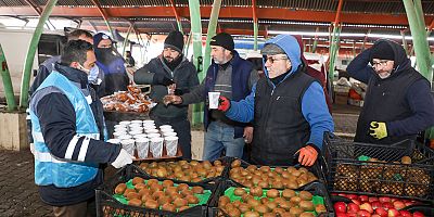 TALAS’TA PAZAR ESNAFINA SOĞUK GÜNDE SICAK ÇORBA