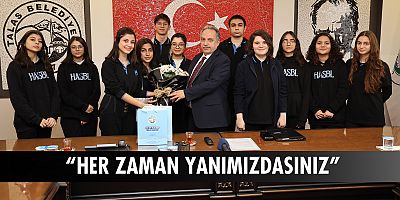 TALASLI ÖĞRENCİLERDEN BAŞKAN YALÇIN’A TEŞEKKÜR ZİYARETİ