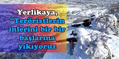 Teröristlerin kullandığı mağara ve sığınaklar imha edildi