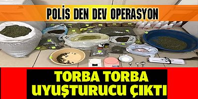 Torba torba uyuşturucu çıktı