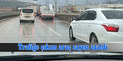 Trafiğe çıkan araç sayısı yıllık bazda yüzde 13, 5 azaldı