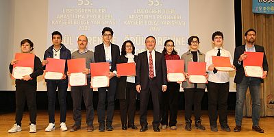 TÜBİTAK 53. Lise Öğrencileri Araştırma Projeleri Kayseri Bölge Yarışması Ödül Töreni Düzenlendi