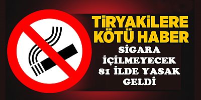 Tüm Türkiye de Sigara İçme Yasağı Getirildi