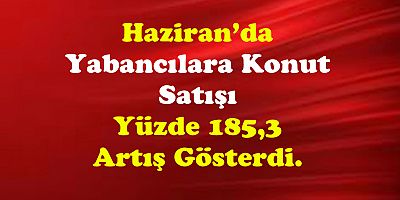 Türkiye genelinde Haziran’da 134 bin 731 konut satıldı