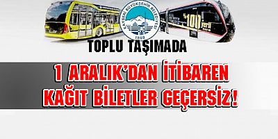 ULAŞIM A.Ş.'DEN 'KAĞIT BİLET' AÇIKLAMASI