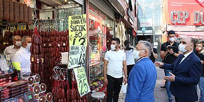 Vali Ve Başkan Salgınla Mücadele Denetimlerini Sürdürüyor