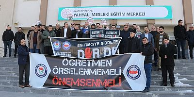YAHYALI’DA BIÇAKLANAN ÖĞRETMEN İÇİN BASIN AÇIKLAMASI YAPILDI
