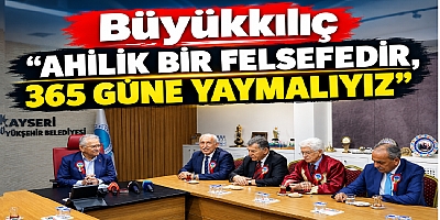 YILIN AHİLERİNDEN VE AHİLİK KUTLAMA HEYETİNDEN BAŞKAN BÜYÜKKILIÇ’A ZİYARET