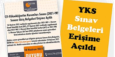 YKS Sınav Belgeleri Erişime Açıldı